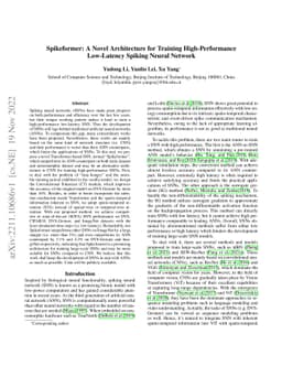Spikeformer: A Novel Architecture for Training High-Performance
  Low-Latency Spiking Neural Network
