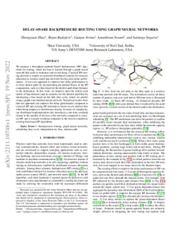 Delay-aware Backpressure Routing Using Graph Neural Networks