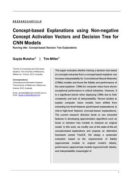 Concept-based Explanations using Non-negative Concept Activation Vectors
  and Decision Tree for CNN Models