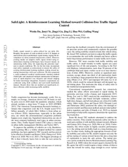 SafeLight: A Reinforcement Learning Method toward Collision-free Traffic
  Signal Control