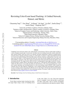 Revisiting Color-Event based Tracking: A Unified Network, Dataset, and
  Metric