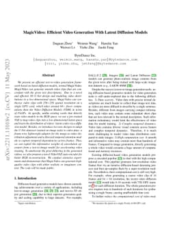MagicVideo: Efficient Video Generation With Latent Diffusion Models