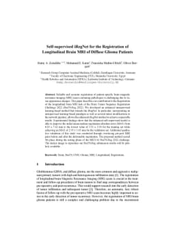Self-supervised iRegNet for the Registration of Longitudinal Brain MRI
  of Diffuse Glioma Patients