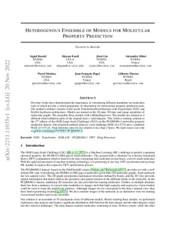 Heterogenous Ensemble of Models for Molecular Property Prediction