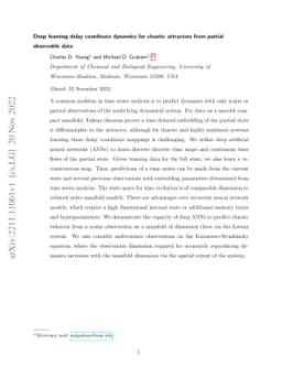 Deep learning delay coordinate dynamics for chaotic attractors from
  partial observable data