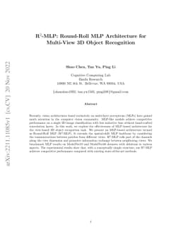 R2-MLP: Round-Roll MLP for Multi-View 3D Object Recognition