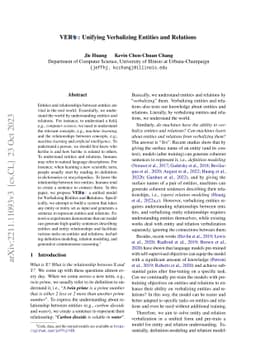VER: Unifying Verbalizing Entities and Relations