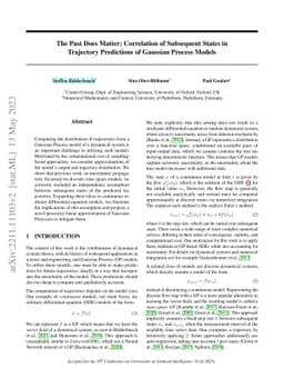 The Past Does Matter: Correlation of Subsequent States in Trajectory
  Predictions of Gaussian Process Models