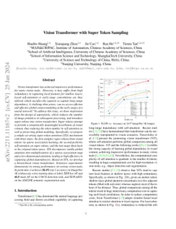 Vision Transformer with Super Token Sampling