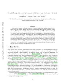 Spatio-temporal point processes with deep non-stationary kernels