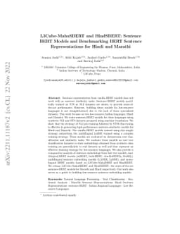 L3Cube-MahaSBERT and HindSBERT: Sentence BERT Models and Benchmarking
  BERT Sentence Representations for Hindi and Marathi