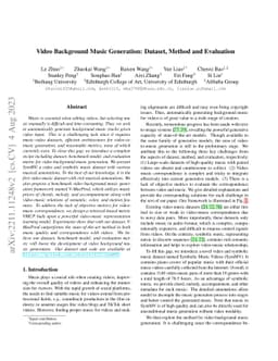 Video Background Music Generation: Dataset, Method and Evaluation