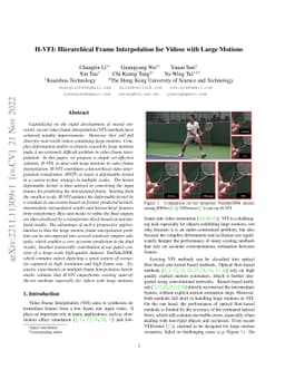 H-VFI: Hierarchical Frame Interpolation for Videos with Large Motions