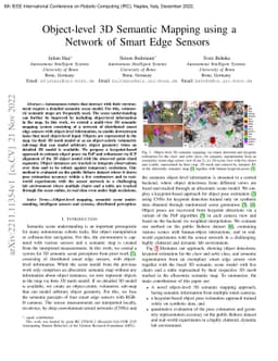 Object-level 3D Semantic Mapping using a Network of Smart Edge Sensors