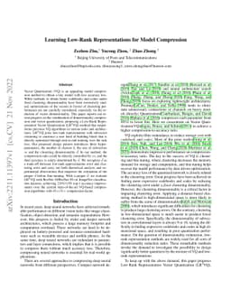 Learning Low-Rank Representations for Model Compression
