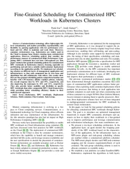 Fine-Grained Scheduling for Containerized HPC Workloads in Kubernetes
  Clusters