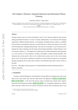 Self-Adaptive, Dynamic, Integrated Statistical and Information Theory
  Learning