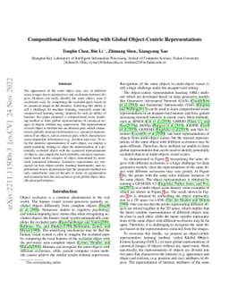 Compositional Scene Modeling with Global Object-Centric Representations