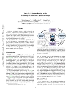 PartAL: Efficient Partial Active Learning in Multi-Task Visual Settings