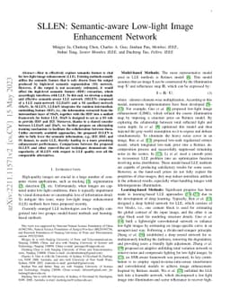 SLLEN: Semantic-aware Low-light Image Enhancement Network