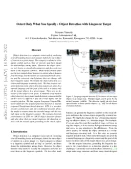 Detect Only What You Specify : Object Detection with Linguistic Target