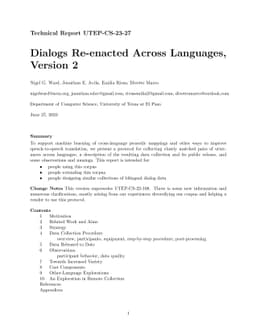 Dialogs Re-enacted Across Languages