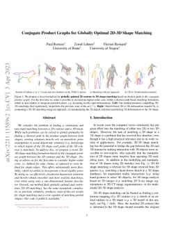 Conjugate Product Graphs for Globally Optimal 2D-3D Shape Matching