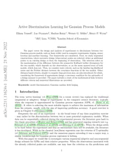 Active Discrimination Learning for Gaussian Process Models