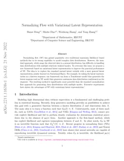 Normalizing Flow with Variational Latent Representation