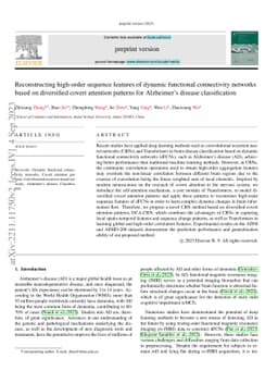 Reconstructing high-order sequence features of dynamic functional
  connectivity networks based on diversified covert attention patterns for
  Alzheimer's disease classification