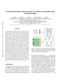 From Node Interaction to Hop Interaction: New Effective and Scalable
  Graph Learning Paradigm