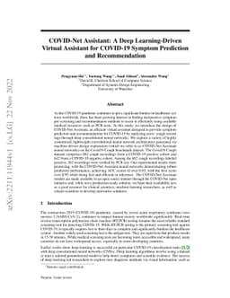 COVID-Net Assistant: A Deep Learning-Driven Virtual Assistant for
  COVID-19 Symptom Prediction and Recommendation
