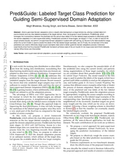 Pred&Guide: Labeled Target Class Prediction for Guiding Semi-Supervised
  Domain Adaptation