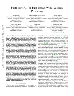 FastFlow: AI for Fast Urban Wind Velocity Prediction