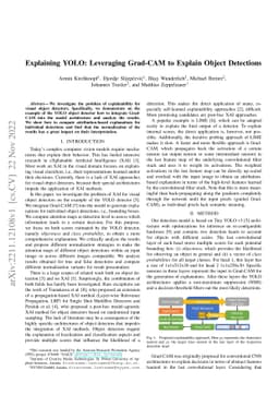 Explaining YOLO: Leveraging Grad-CAM to Explain Object Detections