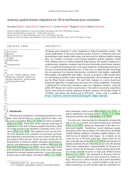 Anatomy-guided domain adaptation for 3D in-bed human pose estimation