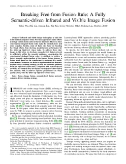 Breaking Free from Fusion Rule: A Fully Semantic-driven Infrared and
  Visible Image Fusion