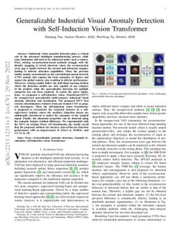 Generalizable Industrial Visual Anomaly Detection with Self-Induction
  Vision Transformer