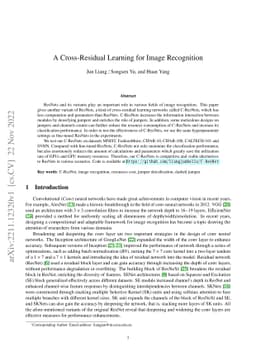 A Cross-Residual Learning for Image Recognition