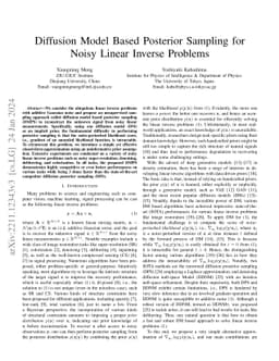 Diffusion Model Based Posterior Sampling for Noisy Linear Inverse
  Problems
