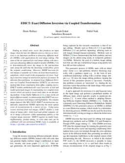 EDICT: Exact Diffusion Inversion via Coupled Transformations