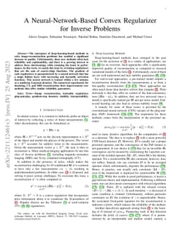 A Neural-Network-Based Convex Regularizer for Inverse Problems