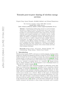 Towards peer-to-peer sharing of wireless energy services
