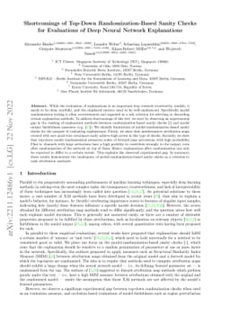 Shortcomings of Top-Down Randomization-Based Sanity Checks for
  Evaluations of Deep Neural Network Explanations
