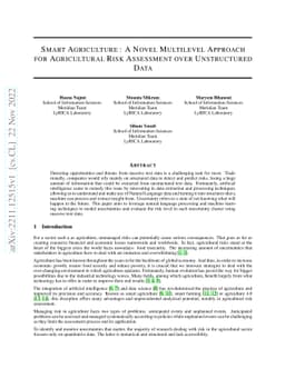 Smart Agriculture : A Novel Multilevel Approach for Agricultural Risk
  Assessment over Unstructured Data