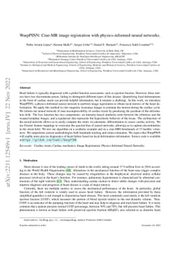 WarpPINN: Cine-MR image registration with physics-informed neural
  networks