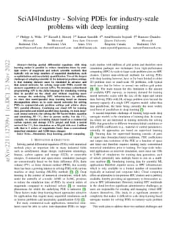 SciAI4Industry -- Solving PDEs for industry-scale problems with deep
  learning
