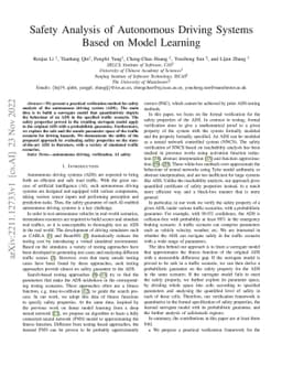 Safety Analysis of Autonomous Driving Systems Based on Model Learning