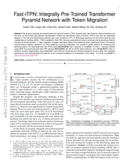 Fast-iTPN: Integrally Pre-Trained Transformer Pyramid Network with Token
  Migration