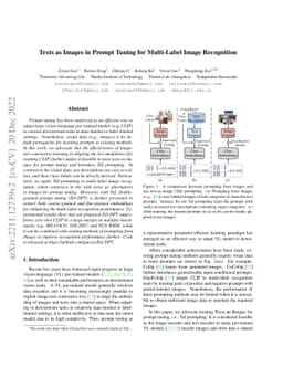 Texts as Images in Prompt Tuning for Multi-Label Image Recognition
